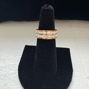 Elegant Rose Gold  and CZ Women's Ring
